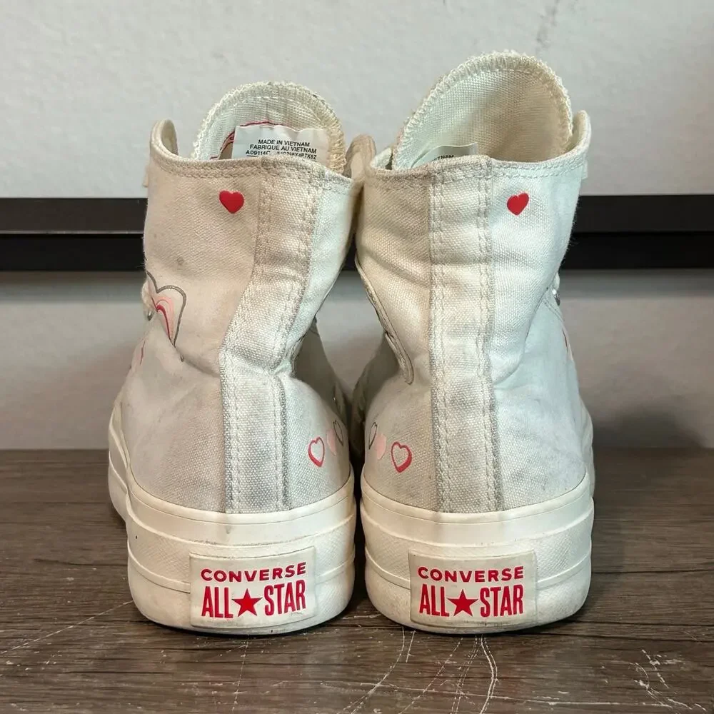 Converse Chuck Taylor All-Star 70 Hi Y2K Heart Women’s Shoes Size 9 White